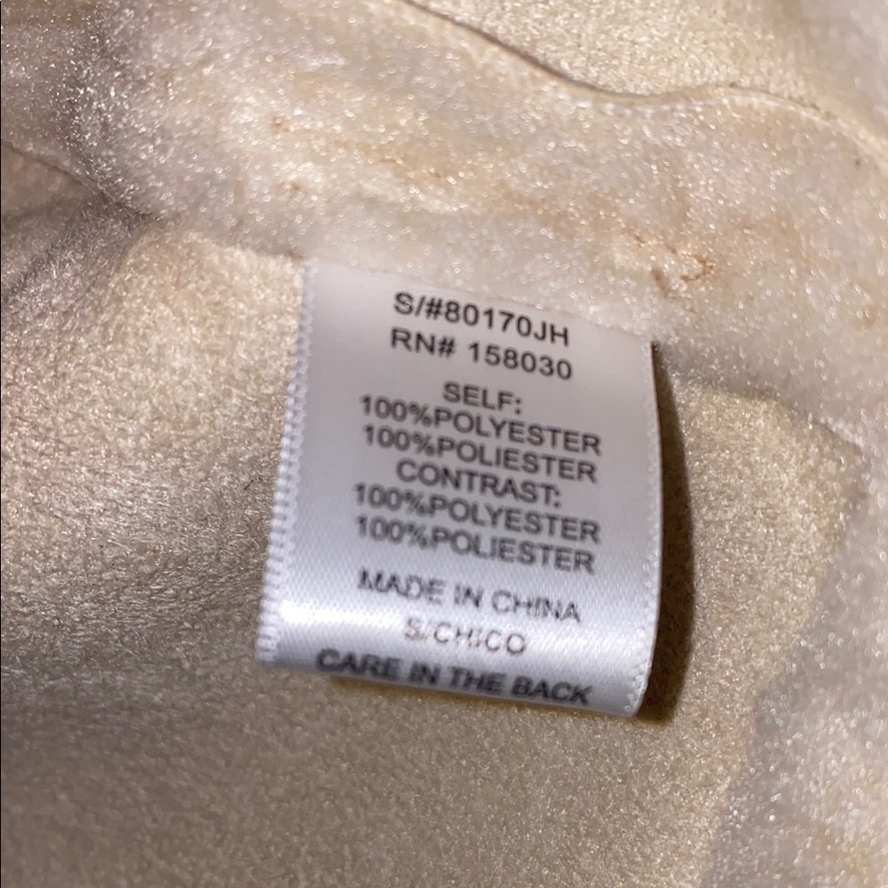 May Design Small Cozy Beige Sherpa Jacket - Picture 11 of 14